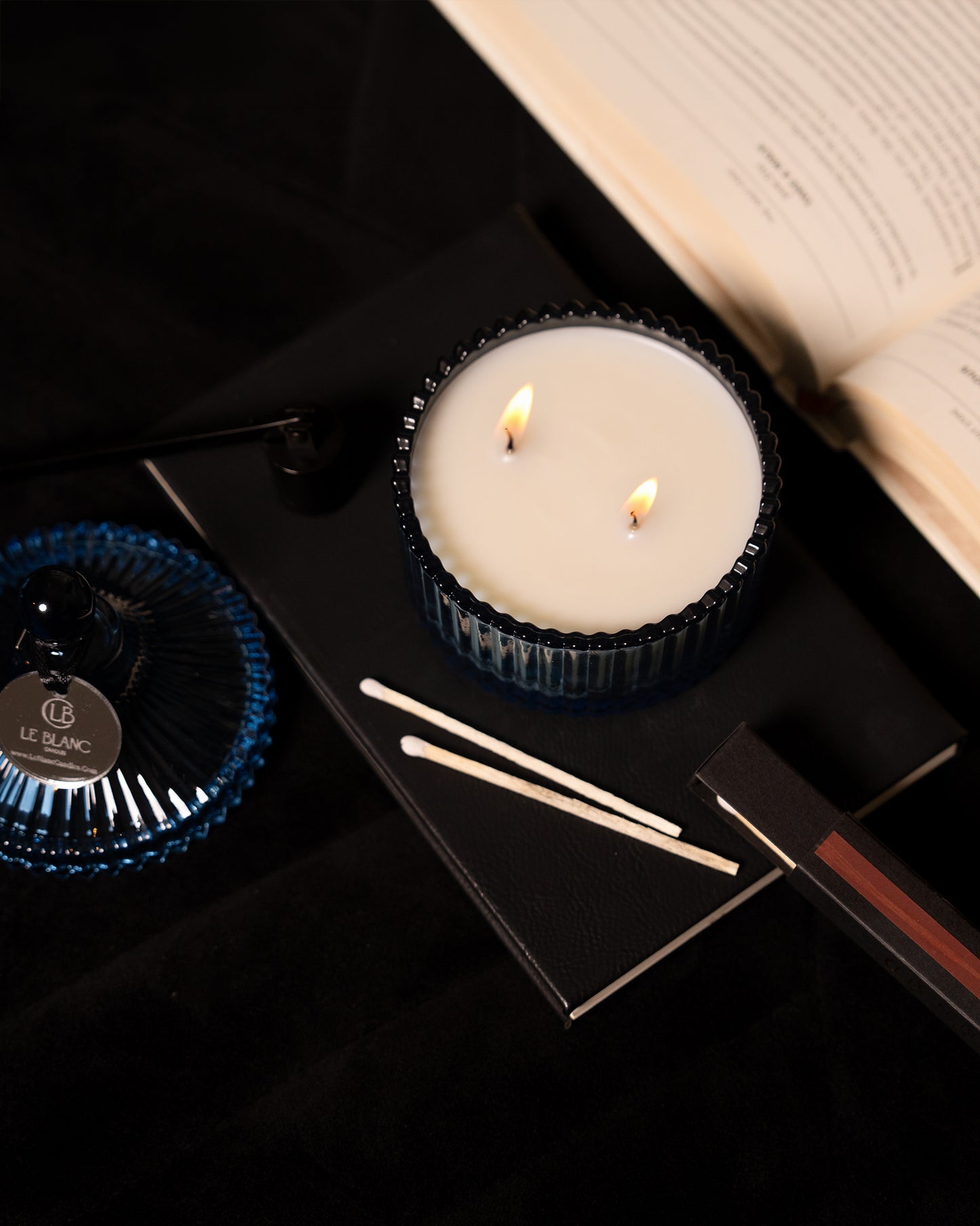 Classic Navy Blue Candle