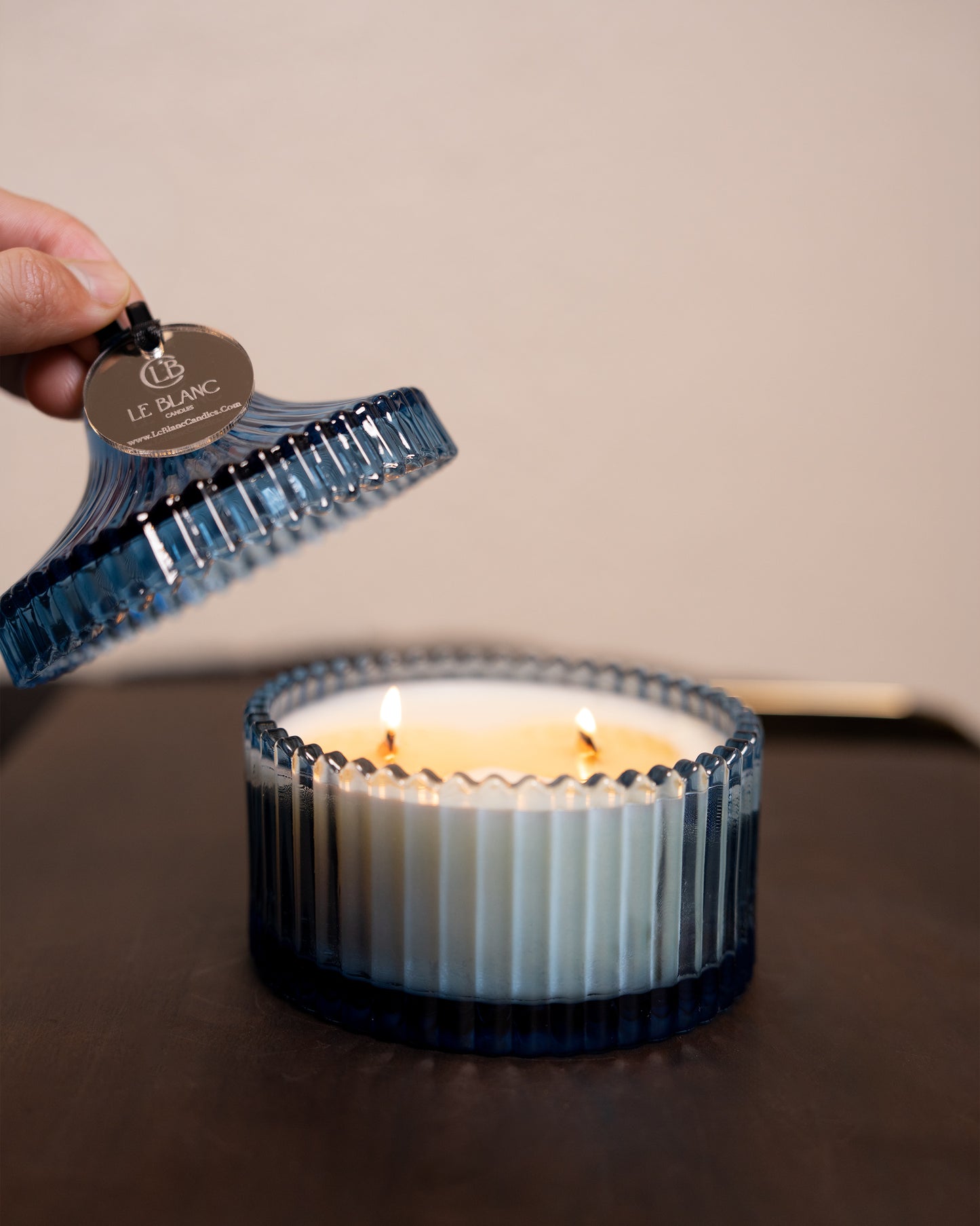 Classic Navy Blue Candle